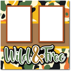 Wild & Free - Printed Premade Scrapbook Page 12x12 Layout