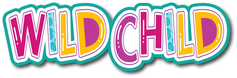 Wild Child - Scrapbook Page Title Die Cut
