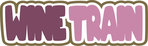 Wine Train - Scrapbook Page Title Sticker