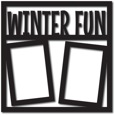 Winter Fun - 2 Frames - Digital Cut File - SVG - INSTANT DOWNLOAD