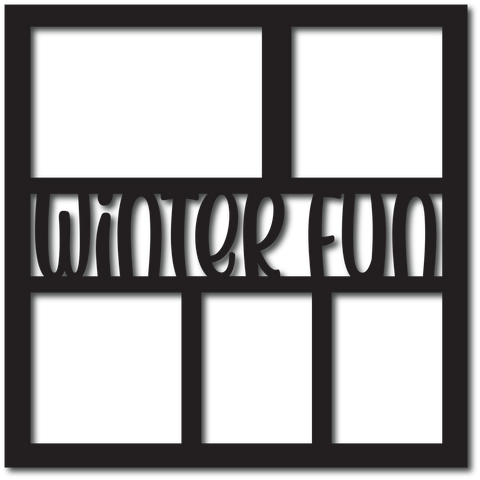 Winter Fun - 5 Frames - Digital Cut File - SVG - INSTANT DOWNLOAD