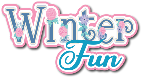 Winter Fun - Scrapbook Page Title Die Cut