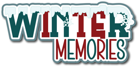 Winter Memories - Scrapbook Page Title Sticker