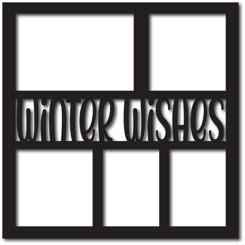 Winter Wishes - 5 Frames - Digital Cut File - SVG - INSTANT DOWNLOAD