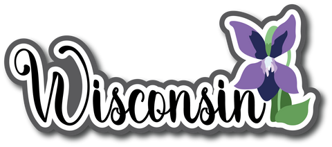 Wisconsin - Scrapbook Page Title Die Cut