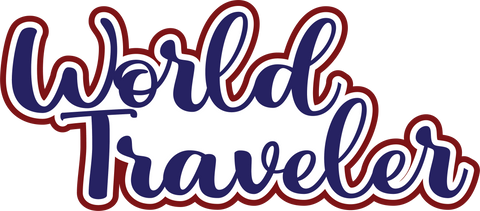 World Traveler - Scrapbook Page Title Die Cut