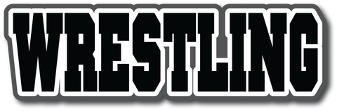 Wrestling - Scrapbook Page Title Sticker