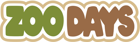 Zoo Days - Scrapbook Page Title Sticker
