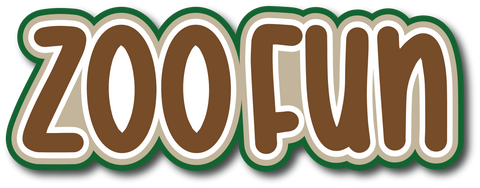 Zoo Fun - Scrapbook Page Title Die Cut
