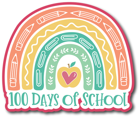 100 Days of School - Scrapbook Page Title Sticker