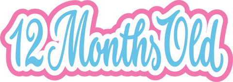 12 Month Old - Scrapbook Page Title Sticker
