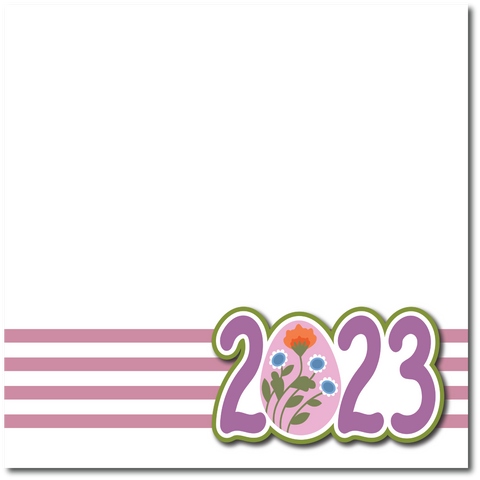 Easter 2023 - Printed Premade Scrapbook Page 12x12 Layout