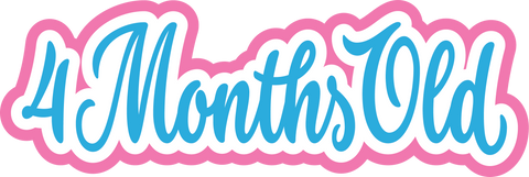 4 Month Old - Scrapbook Page Title Sticker