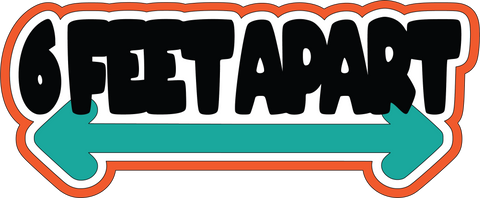 6 Feet Apart - Scrapbook Page Title Sticker
