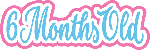 6 Month Old - Scrapbook Page Title Sticker