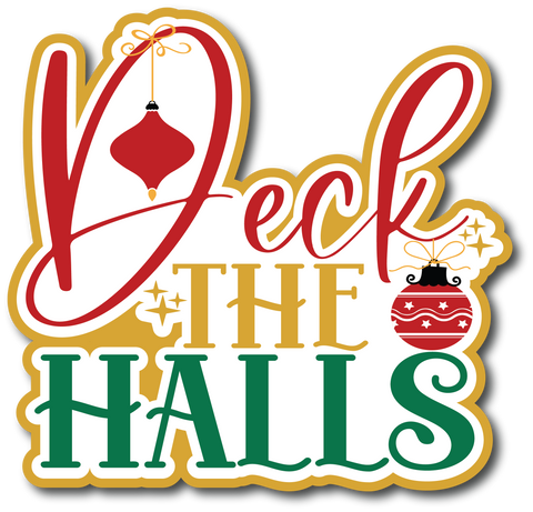 Deck the Halls - Scrapbook Page Title Sticker