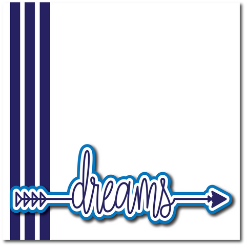 Dreams - Printed Premade Scrapbook Page 12x12 Layout