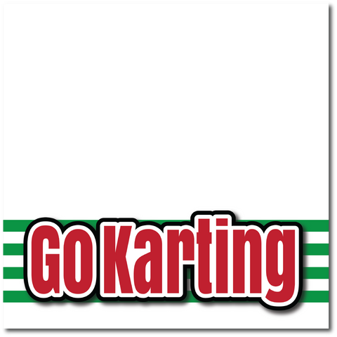 Go Karting - Printed Premade Scrapbook Page 12x12 Layout