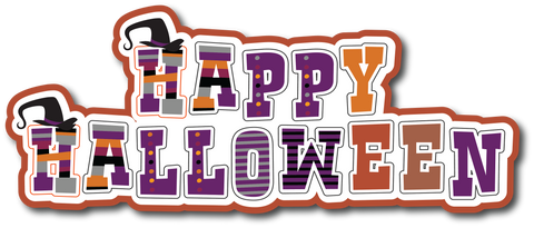 Happy Halloween - Scrapbook Page Title Sticker