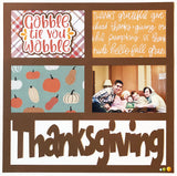 Thanksgiving - 4 Frames - Scrapbook Page Overlay Die Cut - Choose a Color