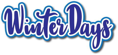 Winter Days - Scrapbook Page Title Sticker