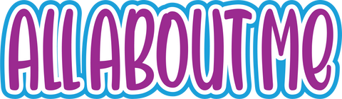 All About Me - Scrapbook Page Title Sticker