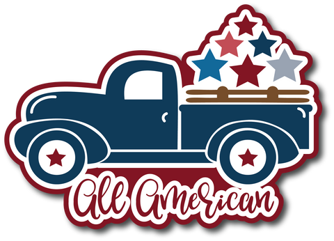 All American - Scrapbook Page Title Sticker