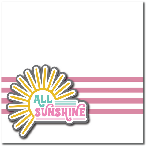 All Sunshine - Printed Premade Scrapbook Page 12x12 Layout