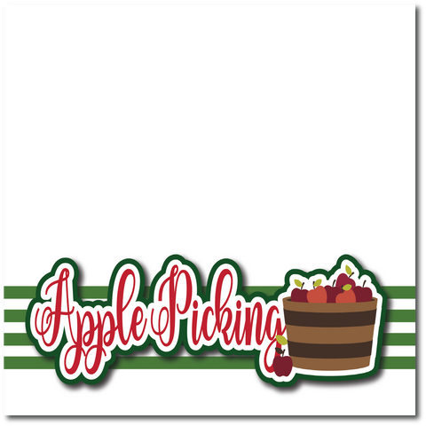 Apple Picking - Printed Premade Scrapbook Page 12x12 Layout