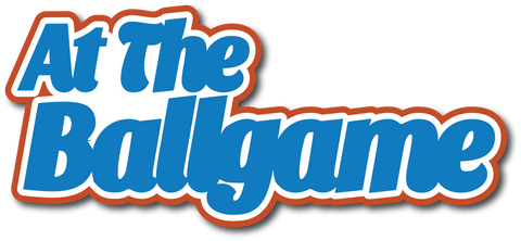 At the Ballgame - Scrapbook Page Title Sticker