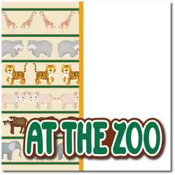 At the Zoo - Printed Premade Scrapbook Page 12x12 Layout