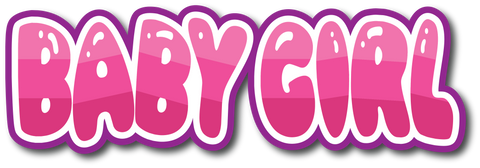 Baby Girl - Scrapbook Page Title Sticker