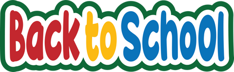 Back to School - Scrapbook Page Title Sticker