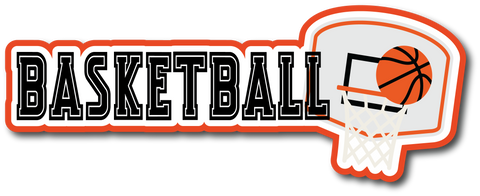 Basketball - Scrapbook Page Title Sticker