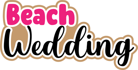 Beach Wedding - Scrapbook Page Title Sticker