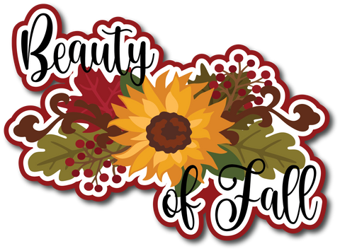 Beauty of Fall - Scrapbook Page Title Sticker
