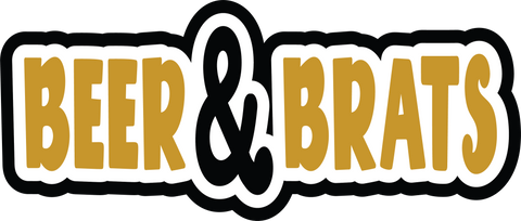 Beer & Brats - Scrapbook Page Title Sticker