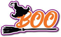 Boo - Scrapbook Page Title Sticker
