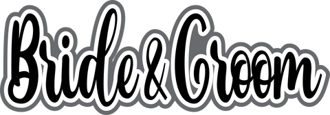 Bride & Groom - Scrapbook Page Title Sticker
