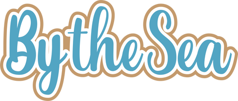 By the Sea - Scrapbook Page Title Sticker