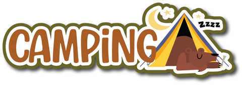 Camping - Scrapbook Page Title Sticker