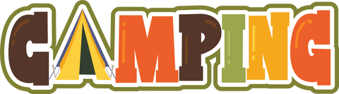 Camping - Scrapbook Page Title Sticker