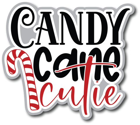 Candy Cane Cutie - Scrapbook Page Title Sticker