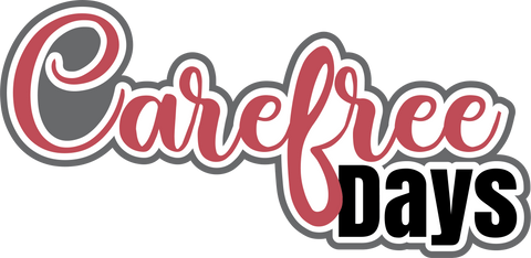 Carefree Days - Scrapbook Page Title Sticker