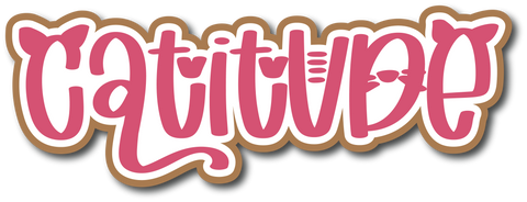 Catitude - Scrapbook Page Title Sticker