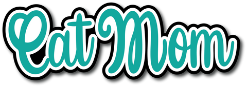 Cat Mom - Scrapbook Page Title Sticker