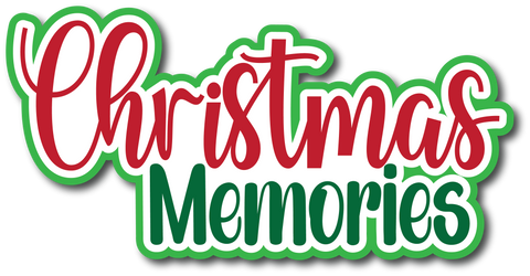 Christmas Memories - Scrapbook Page Title Sticker