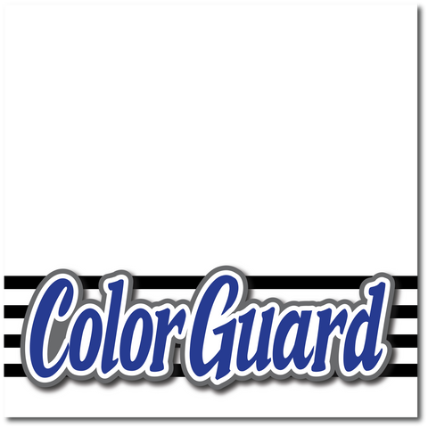 Color Guard - Printed Premade Scrapbook Page 12x12 Layout