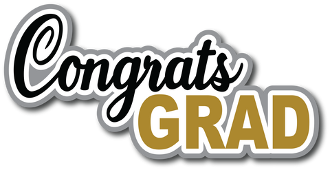 Congrats Grad - Scrapbook Page Title Sticker