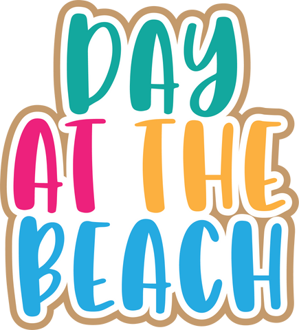 Day at the Beach - Scrapbook Page Title Sticker